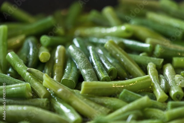 Obraz Fried green beans in olive oil