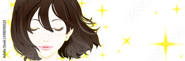 Obraz 美容 /キラキラ / 目を閉じる