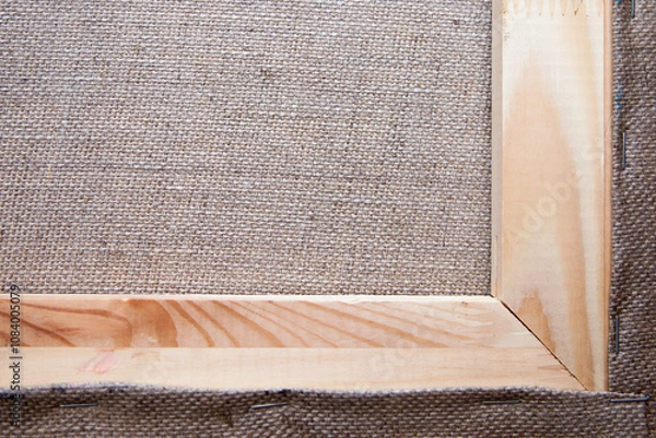 Obraz wooden corner of the stretcher with stretched canvas