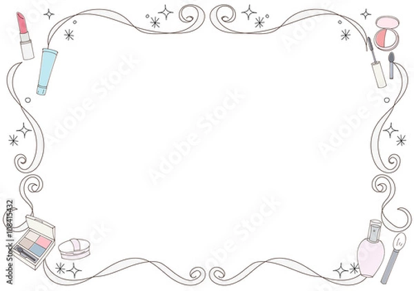 Fototapeta コスメのフレーム素材