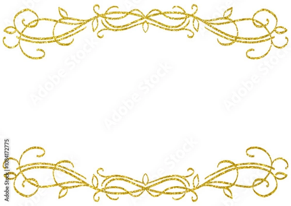 Obraz 飾り罫蔦(薄金)