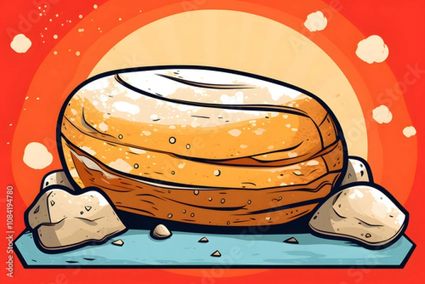 Obraz pop art style illustration of a pile of rock
