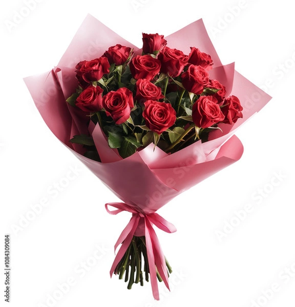 Obraz Rose Bouquet isolated on transparent background