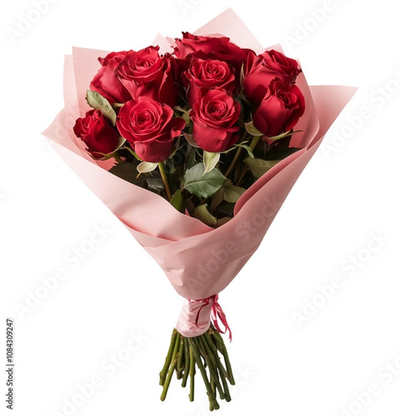 Obraz Rose Bouquet isolated on transparent background