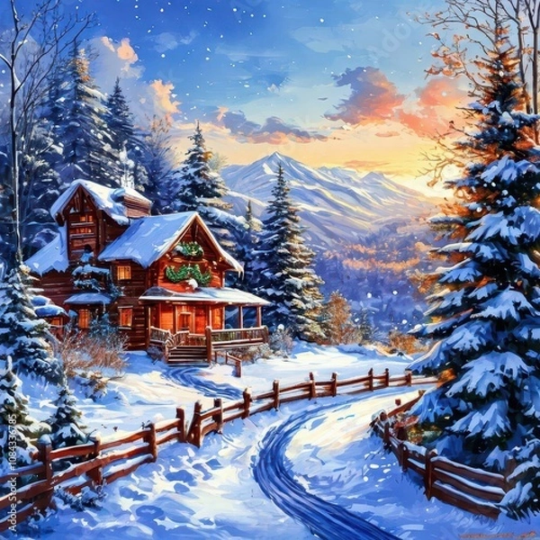 Obraz Christmas. Beautiful postcard.