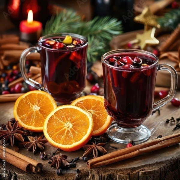 Obraz Mulled wine. Christmas.