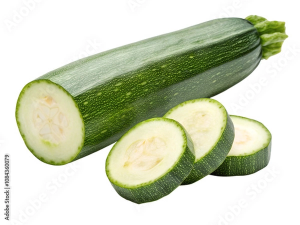Fototapeta zucchini isolated on white background