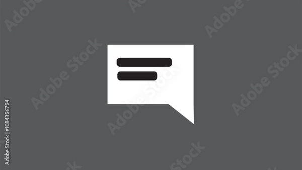 Obraz Text message icon, chat icon symbol, social media comment button simple.