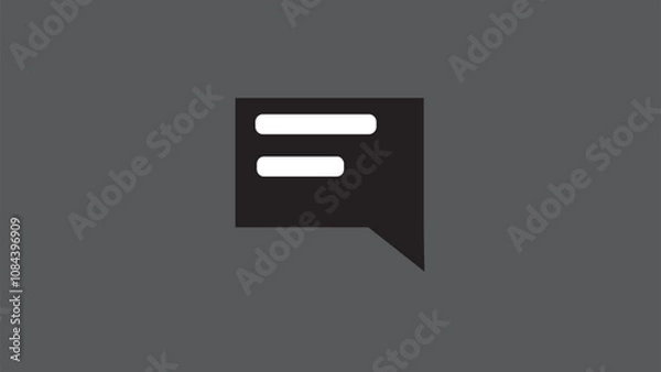 Obraz Text message icon, chat icon symbol, social media comment button simple.