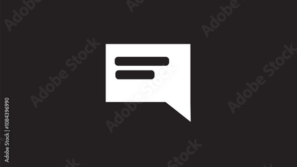 Obraz Text message icon, chat icon symbol, social media comment button simple.