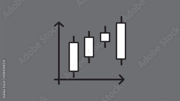 Obraz Financial graph chart, stock market trading data.