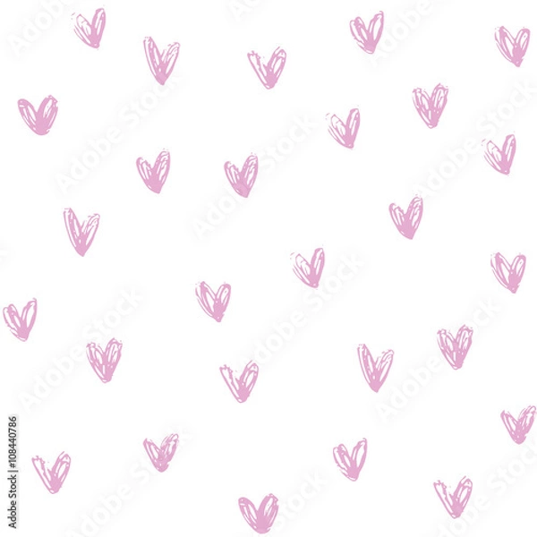 Fototapeta Abstract seamless pattern with hearts