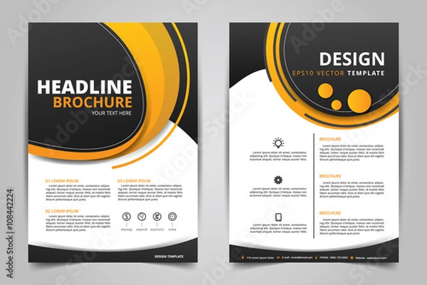 Obraz Abstract vector modern flyers brochure / annual report /design templates / stationery with white background in size a4
