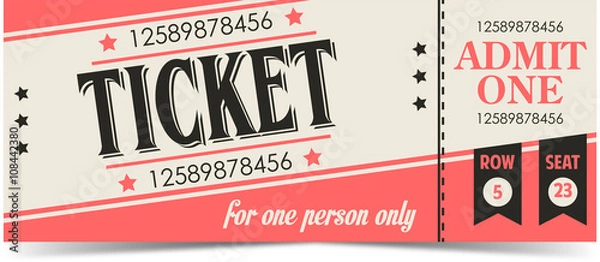 Obraz Bilet retro