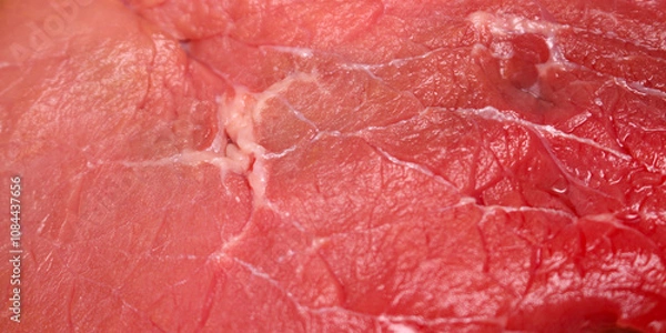 Fototapeta raw beef steak. raw beef meat. red meat background. raw meat. red meat details. beef texture.