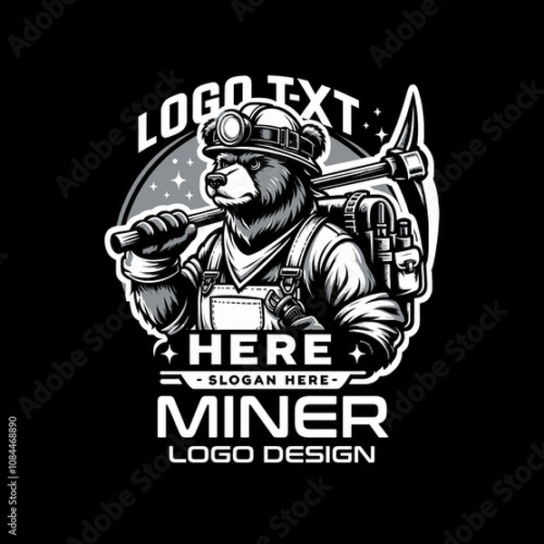 Fototapeta Miner  Vector Logo Design