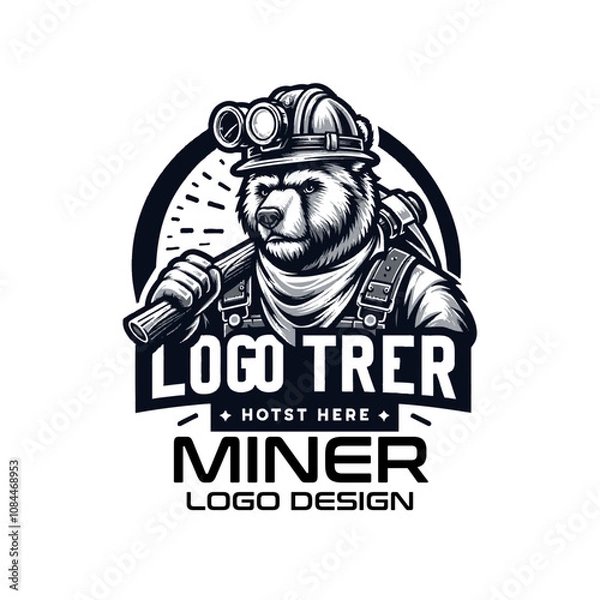 Fototapeta Miner  Vector Logo Design