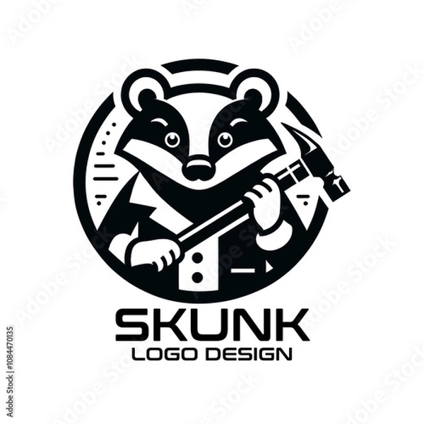 Fototapeta Skunk Vector Logo Design