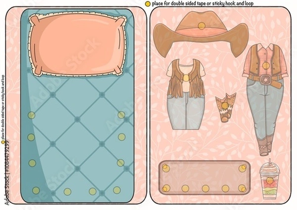 Obraz Bed for paper doll 