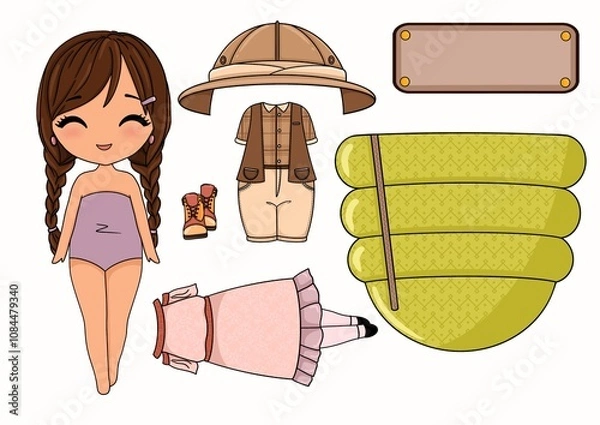 Obraz Paper Doll archeological 
