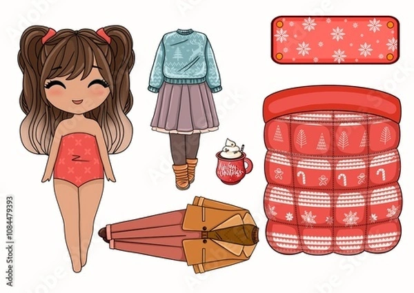 Obraz Paper Doll Christmas 