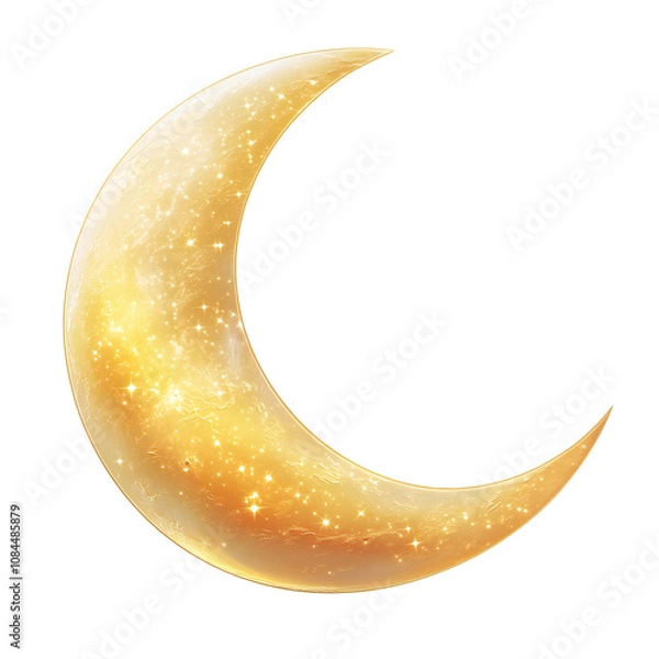 Fototapeta Magic moon for design. Isolated on transparent background 