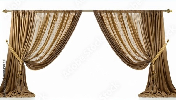 Fototapeta golden curtain with curtains