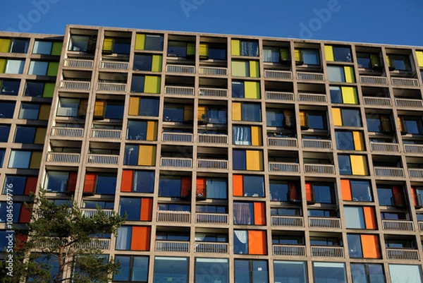 Obraz Park Hill Flats close up, Sheffield, UK