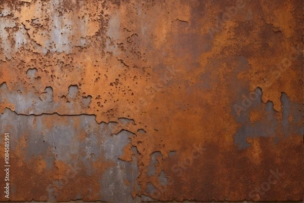 Fototapeta Rusted Metal Texture Background, Vintage Metal Texture Background, Old Metallic Texture, Grunge Metal Texture, AI Generative