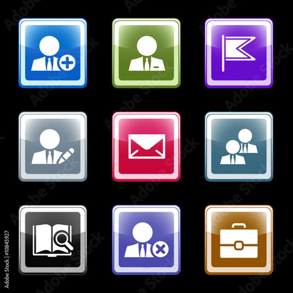 Fototapeta Color screen web icons, set 1