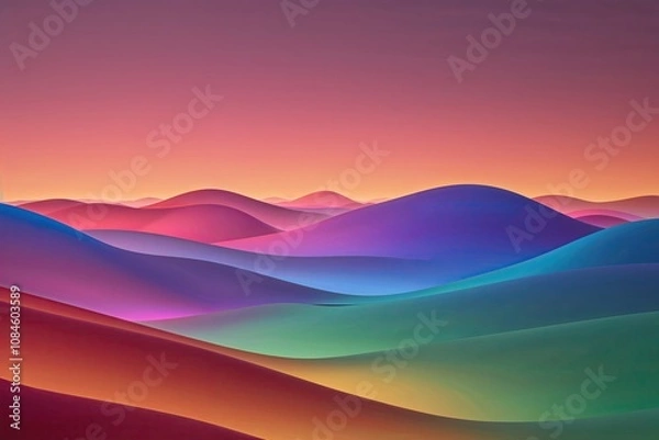 Fototapeta Serene Warm Gradient Landscape Featuring Calming Color Transitions and Inviting Atmosphere