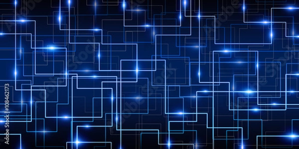 Obraz Abstract Blue Cyber Background