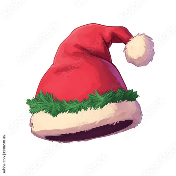 Obraz Playful Cartoon Style Christmas Hat