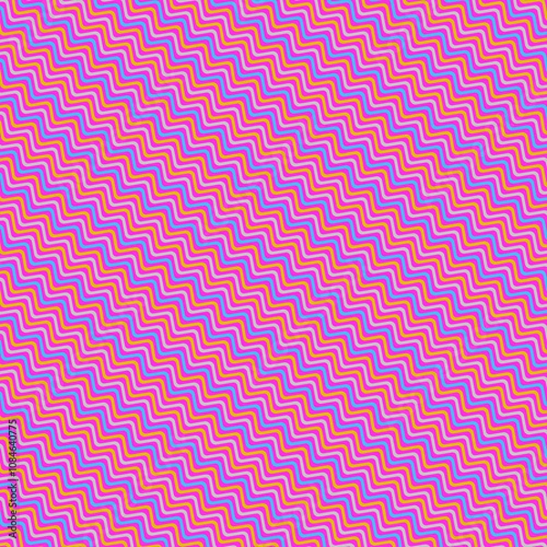 Fototapeta Colorful Bright Waves Jagged Wave Pattern 1157
