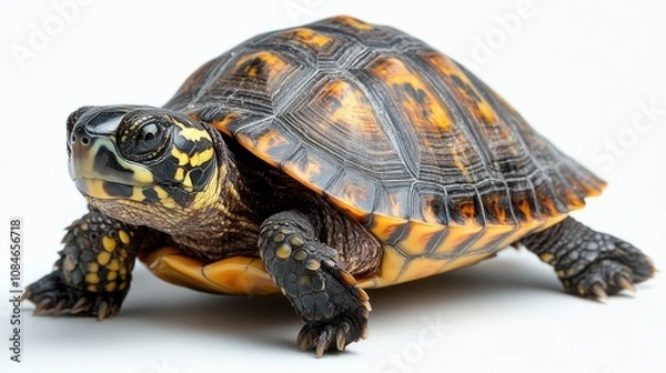 Fototapeta a sea turtle on a white background