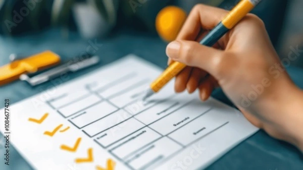 Obraz checklist steps rating selection for qa quality assurance improvement standardization certification online survey questionnaire with progress bar for compliance with regulations service standards