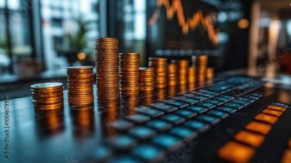 Fototapeta cost reduction concept quality increase and cost optimization for products or services to improve and enhance company performance successful corporate strategy and management effective busines