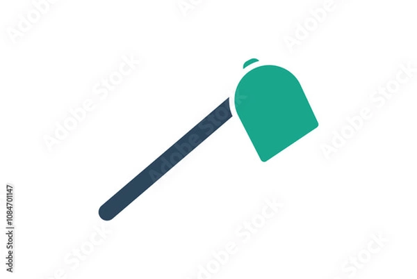 Fototapeta Hoe icon. solid icon style. icon related to gardening. gardening tools elements vector illustration