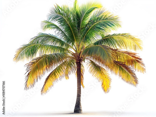 Obraz palm tree on white background