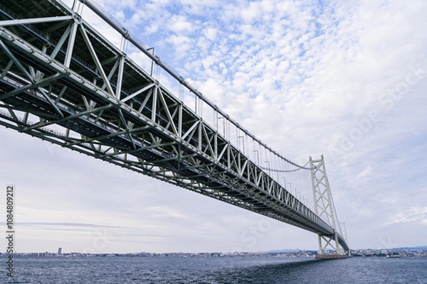 Fototapeta 日本兵庫の明石海峡大橋