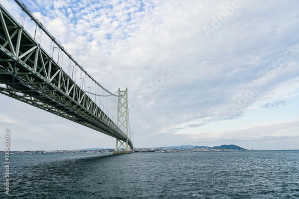 Fototapeta 日本兵庫の明石海峡大橋