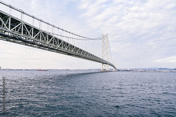 Fototapeta 日本兵庫の明石海峡大橋