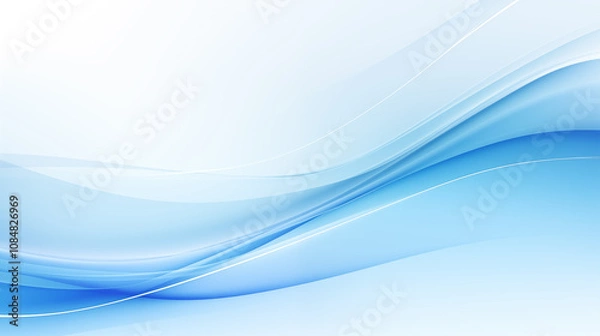 Fototapeta Abstract blue wave curve business background