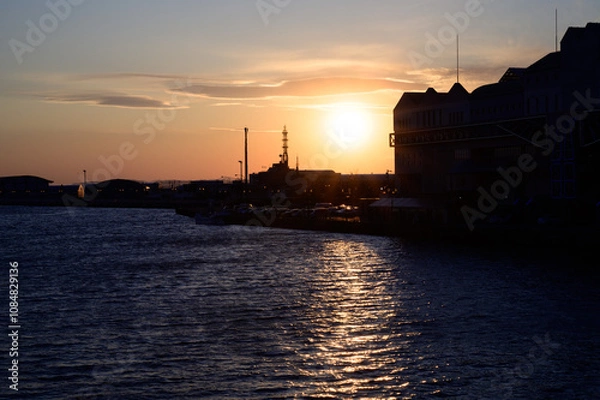 Obraz sunset in the city