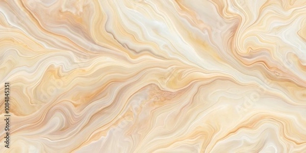 Fototapeta Abstract Swirling Beige and Cream Hues A Fluid Marble Texture Background