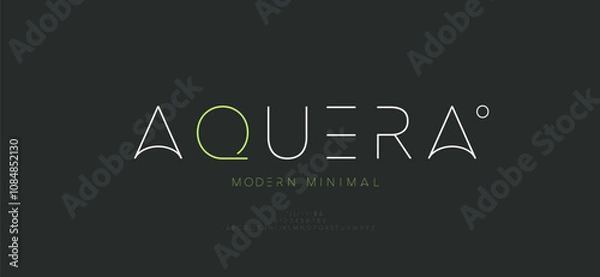 Fototapeta Modern minimal logo alphabet font. Abstract scifi science futuristic typography sport, technology, fashion, digital, future creative logos fonts. vector illustration