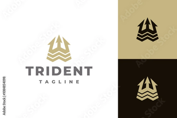 Obraz royal trident logo vector