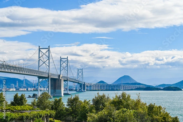 Fototapeta 香川と岡山を結ぶ瀬戸大橋
