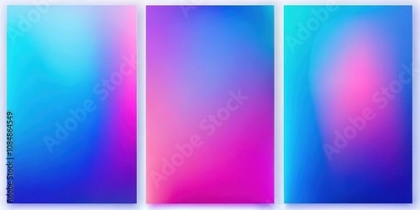 Fototapeta Vibrant Gradient Backgrounds for Digital Designs and Presentations