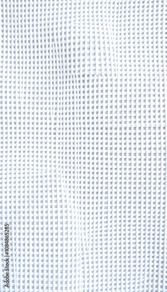 Fototapeta Soft white pattern. White fabric closeup texture. Burlap material background. Bright textile backdrop. Closeup fiber texture. Cotton cloth. Vintage flax structure, enhance